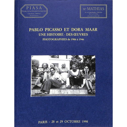 Pablo Picasso Et Dora Maar Photography Catalog October 28-29 1998