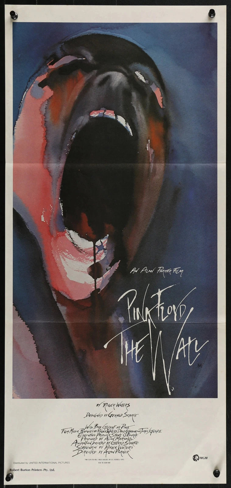 Pink Floyd The Wall (1982) Original Movie Poster Folded 13x28