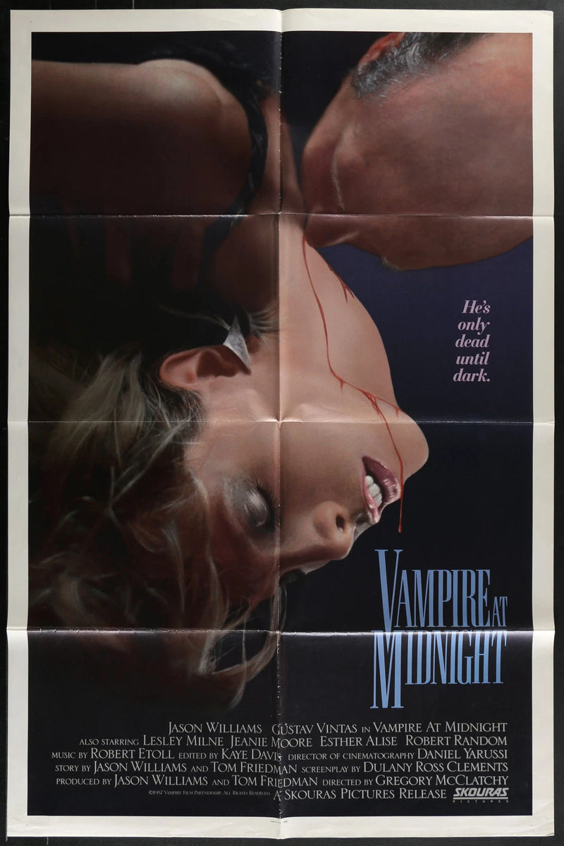 Vampire at Midnight 1988 Original Horror Movie Poster 27x41 Folded Vampire