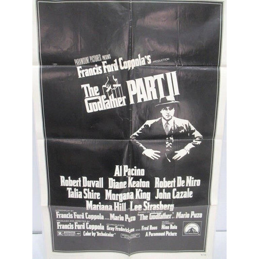 The Godfather Part II (1974) Original Vintage Folded Movie Poster 27x41