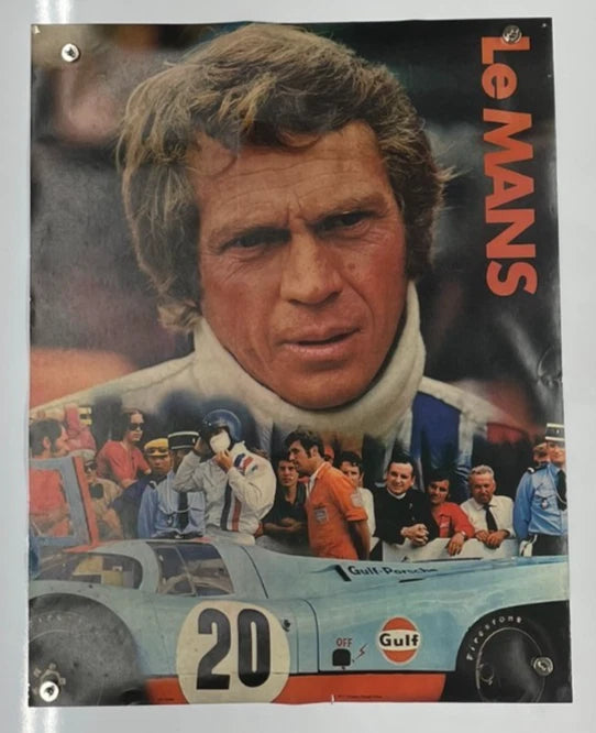 Le Mans 1971 Steve McQueen Gulf Porsche Racing Poster 17x22