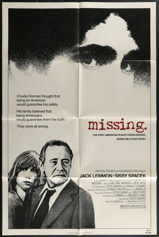 Missing (1982) Original Movie Poster 27x41 Jack Lemmon Sissy Spacek Costa-Gavras