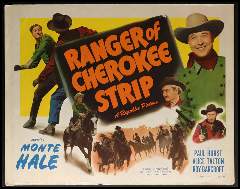 Ranger of Cherokee Strip (1949) Original Half-sheet Movie Poster 22x28