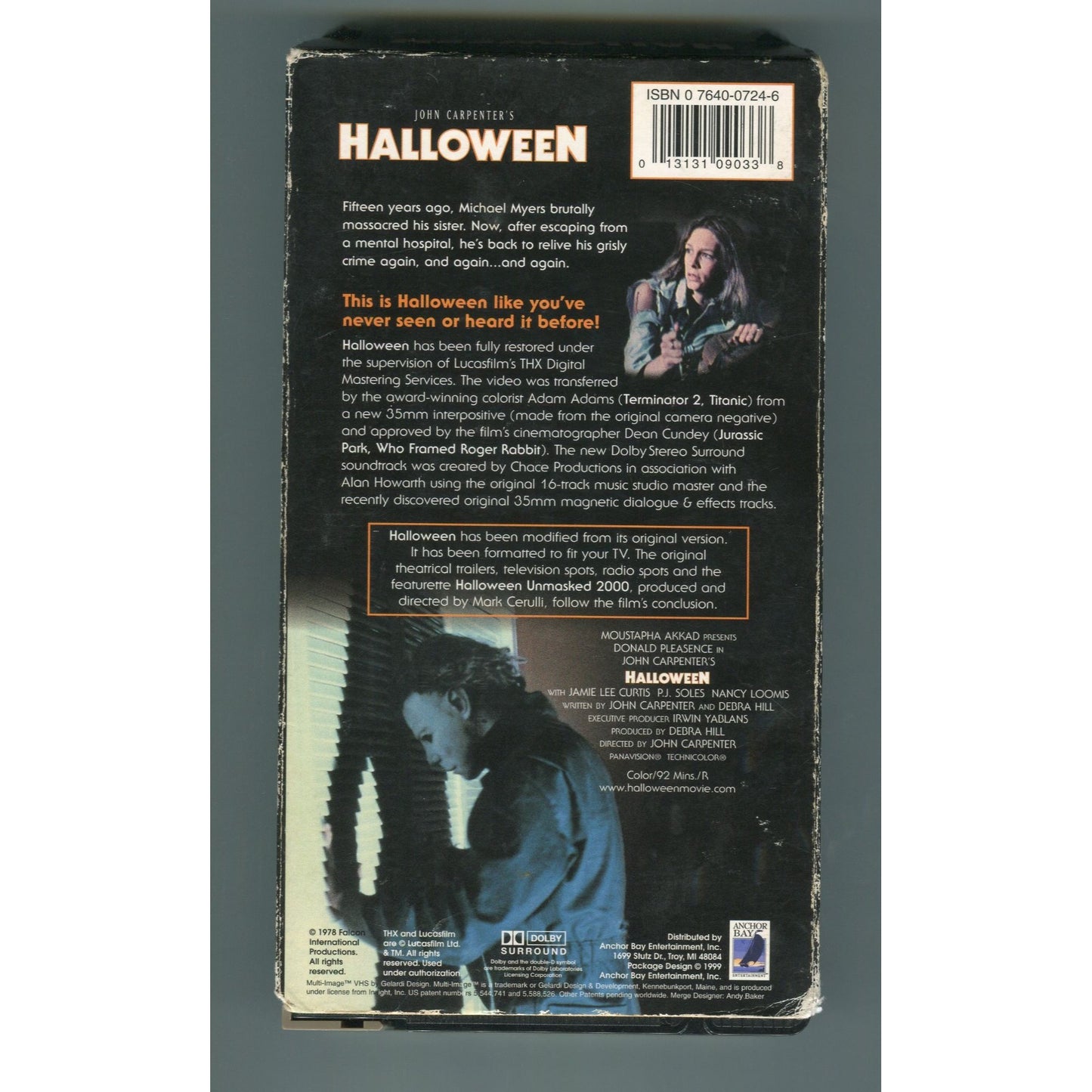 Halloween (1978) Restored Collector's Edition VHS