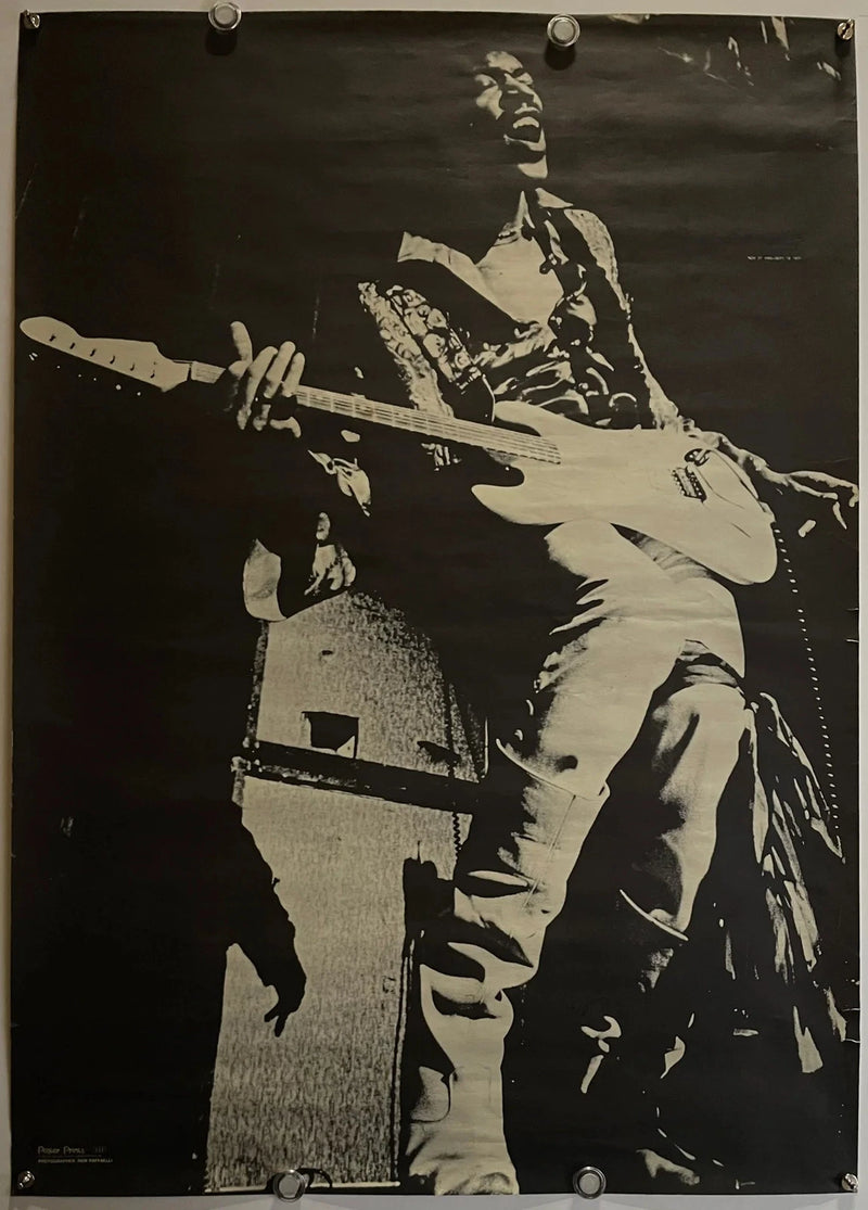 Vintage 1970 Jimi Hendrix I Don't Live Today Ron Raffaelli Promo Poster Print