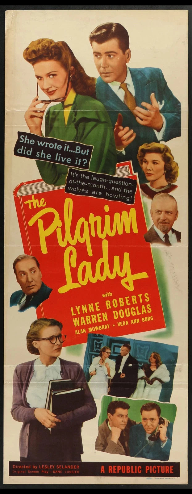 The Pilgrim Lady (1947) Original Movie Poster Folded 14x36