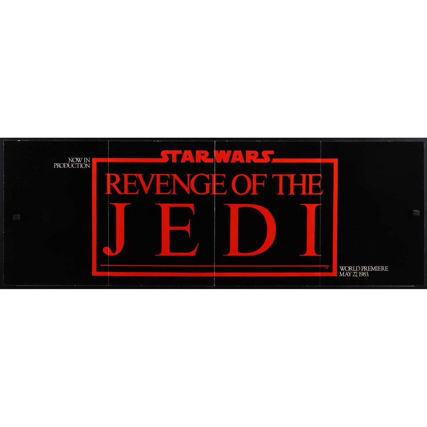 REVENGE OF THE JEDI 8pg promo fold-out brochure 1983 unfolds to 15x44 EM2B12