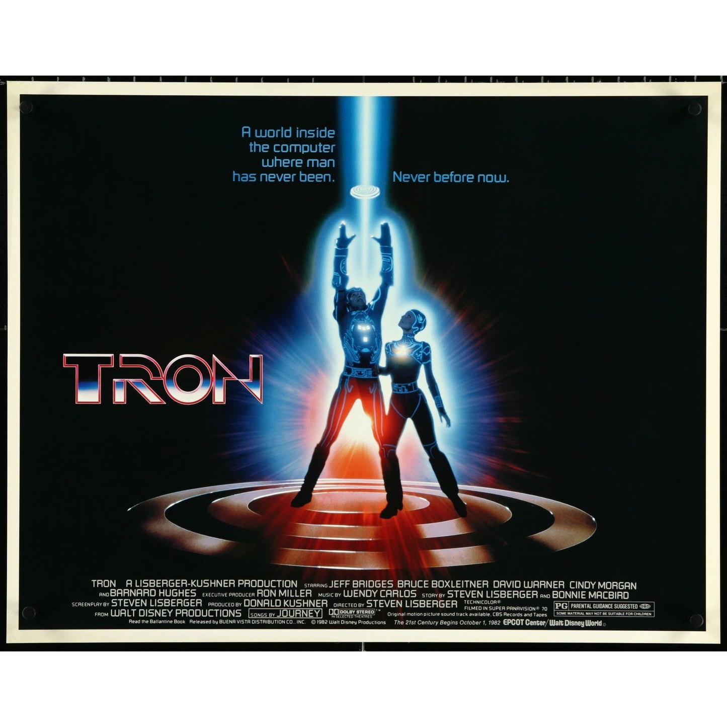 TRON (1982) Original Half-Sheet Movie Poster 22"x28" Heavy Stock NICE CONDITION!