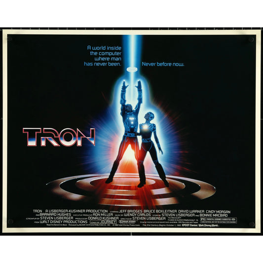 TRON (1982) Original Half-Sheet Movie Poster 22"x28" Heavy Stock NICE CONDITION!