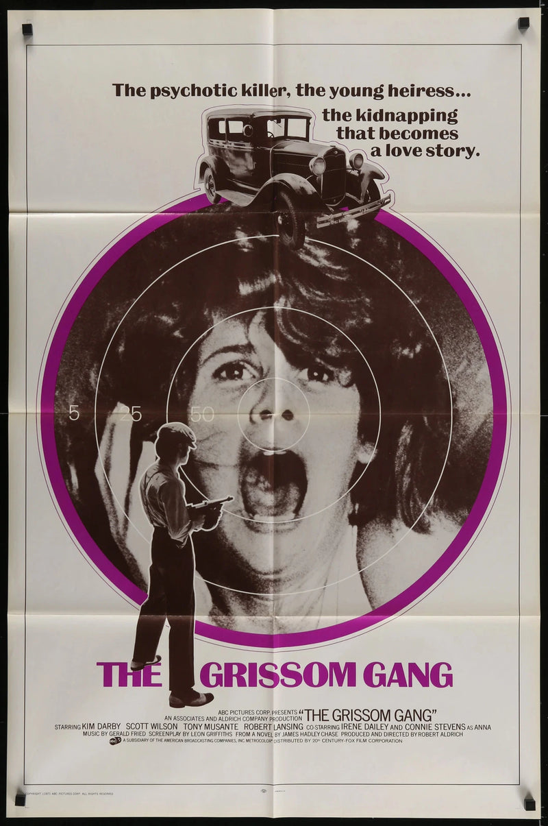 The Grissom Gang (1971) Original One Sheet Movie Poster Folded 27x41 Crime Drama