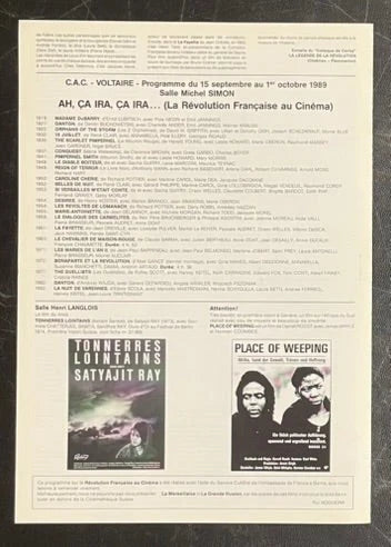 CAC Voltaire – Program Guide Poster (1989) Original 8.25x11.75