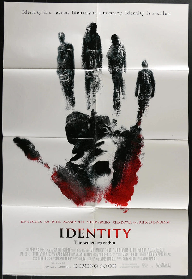 Identity 2003 Original 27x40.5 Folded Psychological Thriller Horror Poster