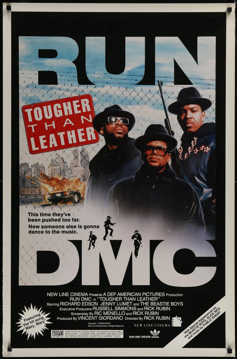 Tougher Than Leather 1988 Original USA One-Sheet Movie Poster Run-DMC Hip Hop