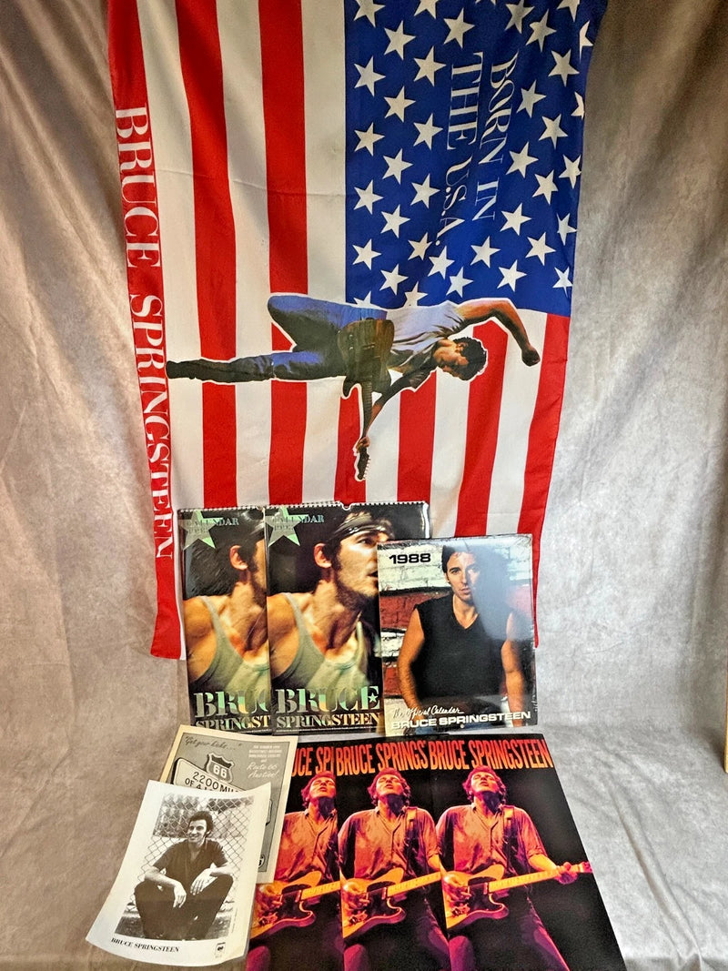 Bruce Springsteen Memorabilia Lot - New 1988/89 Calendars, Flag, Posters & More