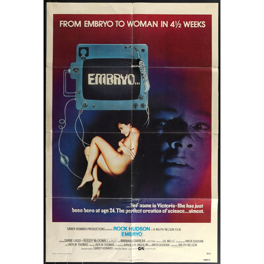 Embryo (1976) Original Movie Poster Folded 27x41 Rock Hudson EM4-145