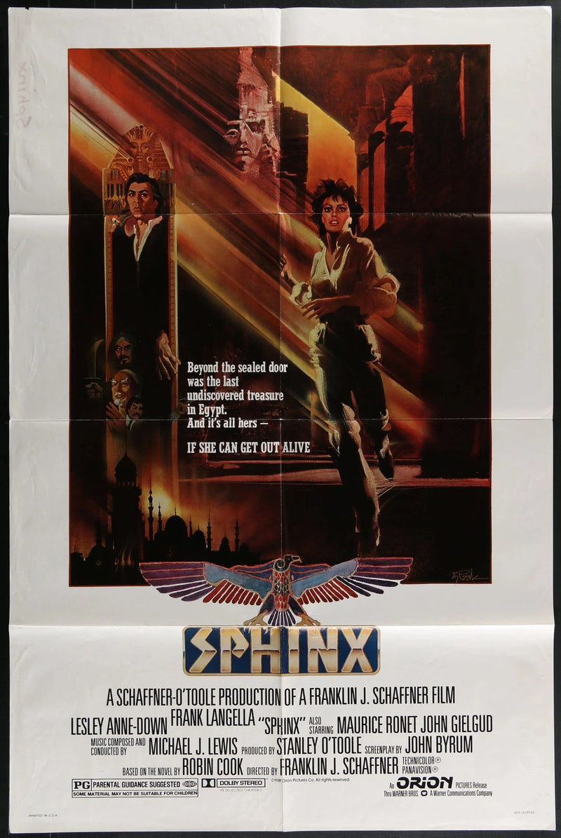 Sphinx (1981) Original One Sheet Poster Folded 27x41 Lesley-Anne Down