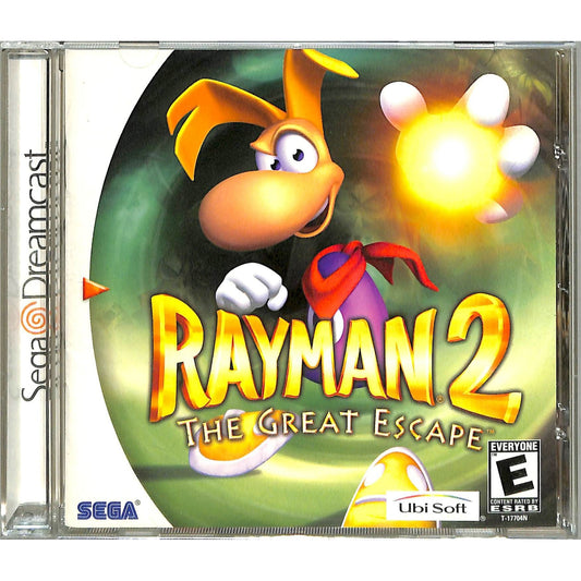 Rayman 2: The Great Escape (1999) Sega Dreamcast Disc in Original Case