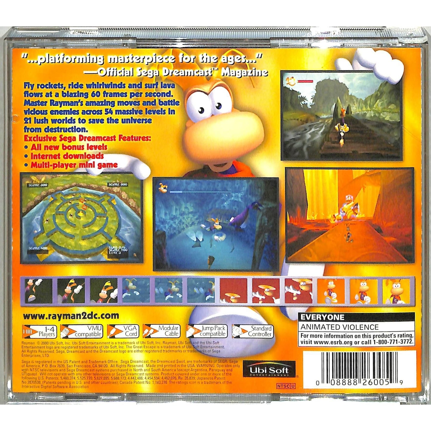 Rayman 2: The Great Escape (1999) Sega Dreamcast Disc in Original Case