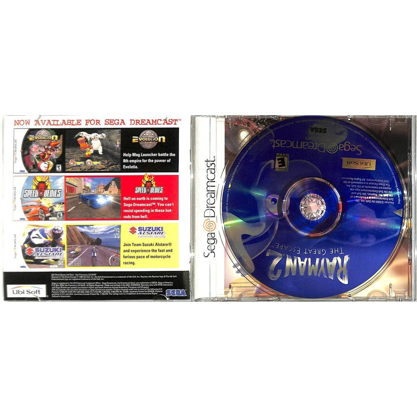 Rayman 2: The Great Escape (1999) Sega Dreamcast Disc in Original Case