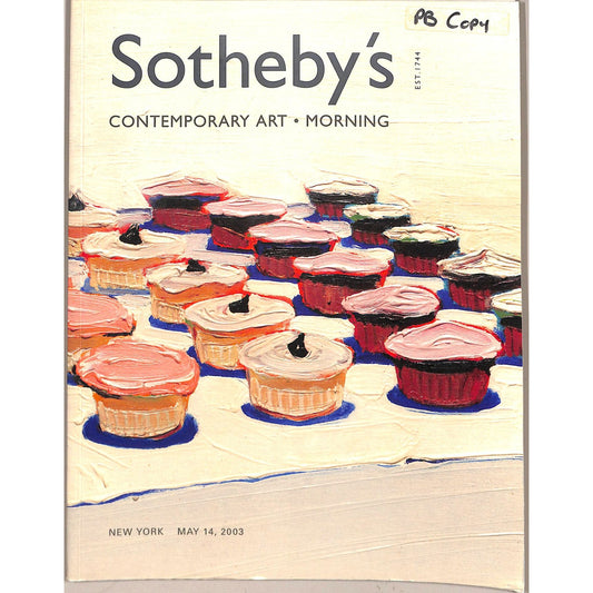 Sotheby's Contemporary Art Auction Catalog May 14, 2003