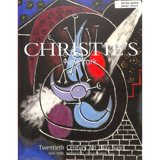 Christie's 20th Century Art Auction Catalog (Day Sale) November 10,1999