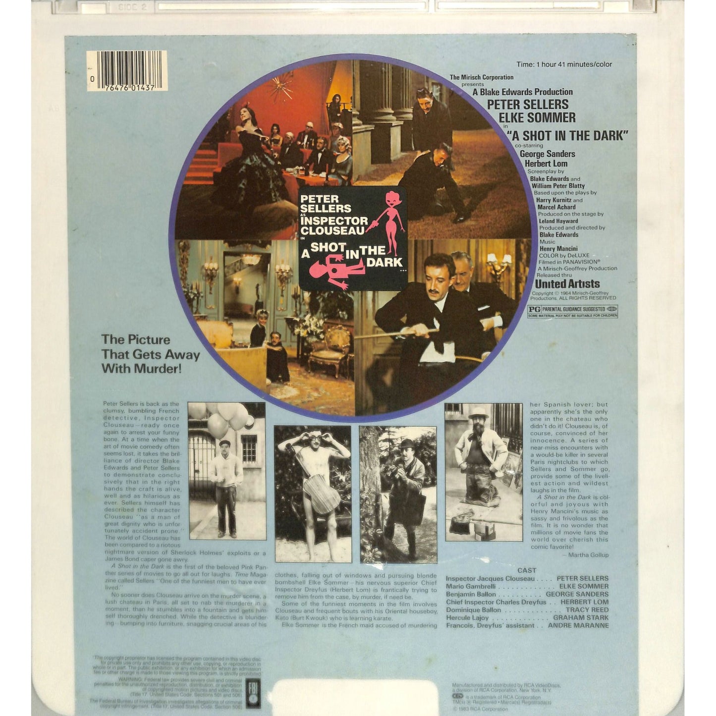 A Shot in the Dark (1964) Vintage CED Videodisc