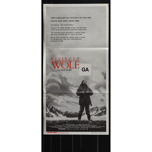 Never Cry Wolf (1983) Original Australian Daybill Movie Poster