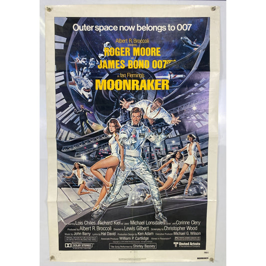 Moonraker (1979) Original Movie Poster Folded 27x41