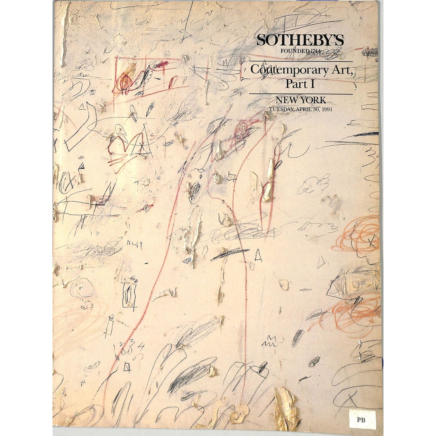 Sotheby's Contemporary Art Part 1 Auction Catalog April 30, 1991