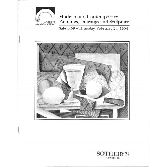 Sotheby's Modern and Contemporary Art Auction Catalog February 24, 1994