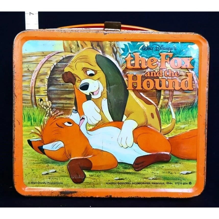 Vintage metal Disney the Fox & The Hound lunchbox