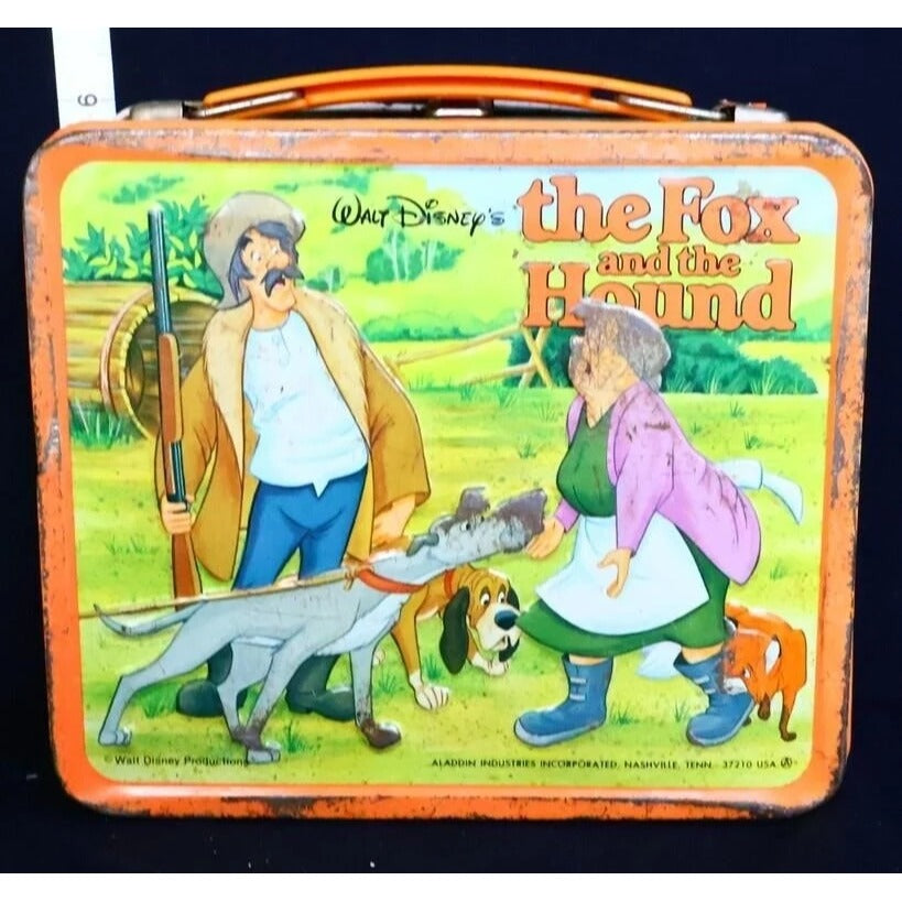 Vintage metal Disney the Fox & The Hound lunchbox
