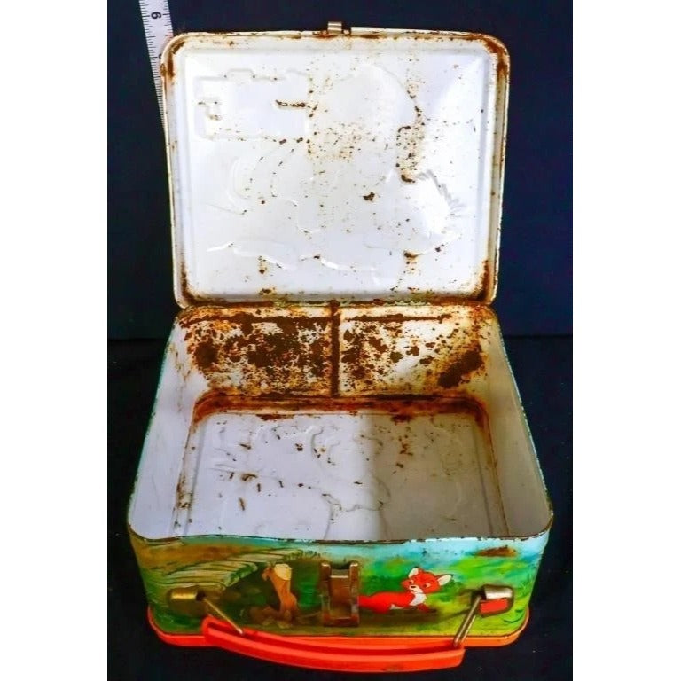 Vintage metal Disney the Fox & The Hound lunchbox