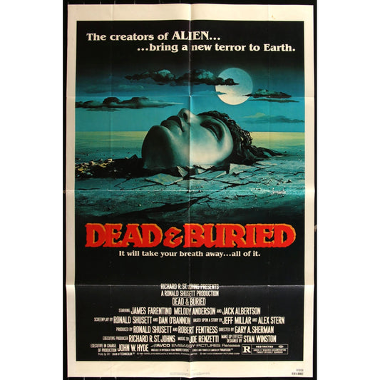 Dead & Buried (1981) Original Movie Poster 27x41 Folded Suspense Horror EMP38