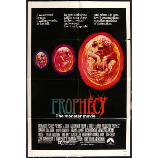 Prophecy (1979) Original Horror Movie Poster Folded 27x41 Talia Shire EM4-35