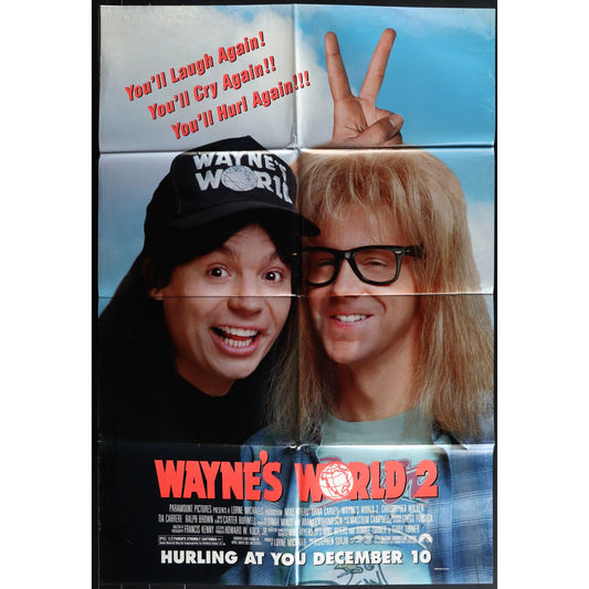 Wayne's World 2 (1993) Original Movie Poster Folded 27x41 Double Sided