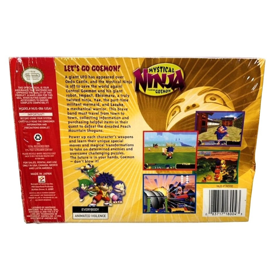 Mystical Ninja Starring Goemon (Nintendo 64, 1998) N64 With Box TESTED WORKING