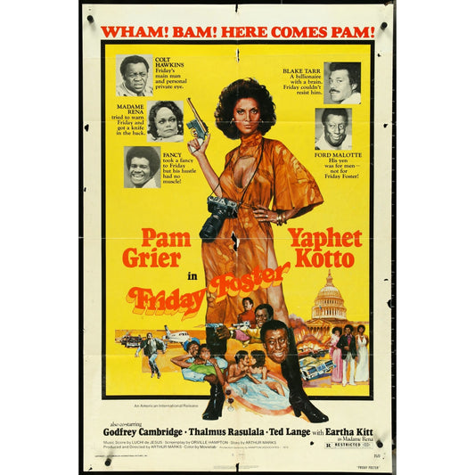 Friday Foster (1975) Orig. Movie Poster 27x41 Folded Pam Grier EM1A82