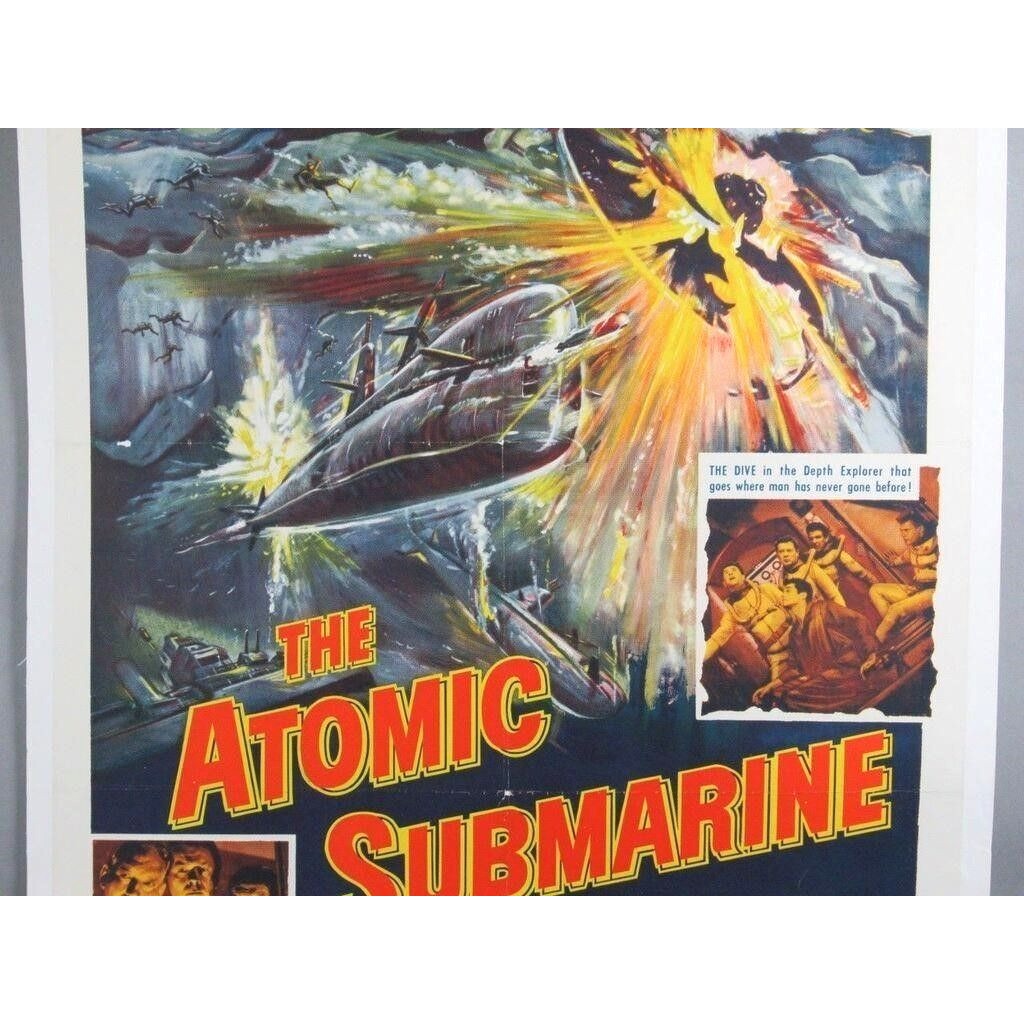 The Atomic Submarine (1959) Original Vintage One-Sheet Movie Poster Linenbacked