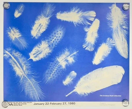Grisham Nash Collection 1980 17.5x21 Cyanotype Feather Art Exhibit Poster