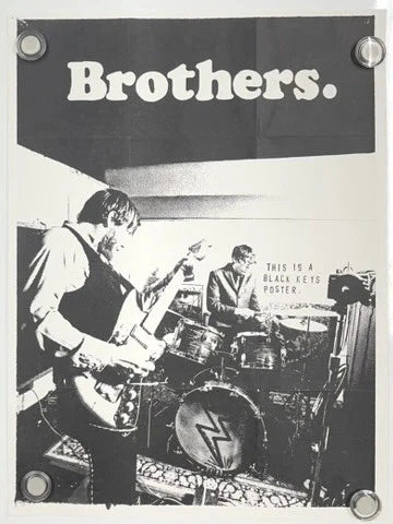 The Black Keys Brothers 2010 14x19 2-Sided Promo Poster Lyrics Insert