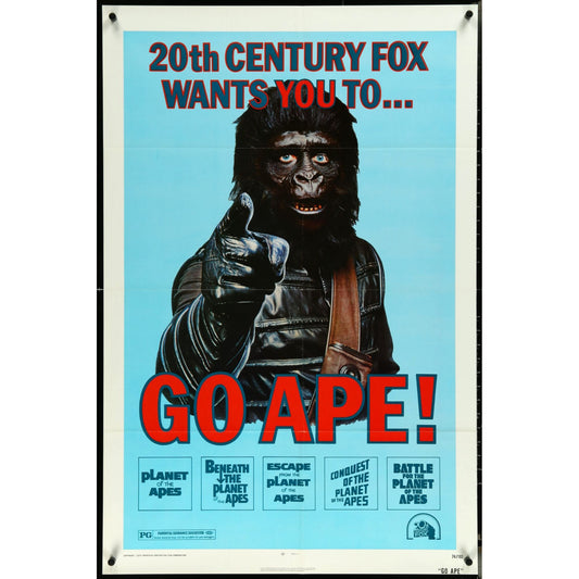Go Ape! Original Vintage Uncle Sam Parody Art Folded One-Sheet Poster 27" x 41"