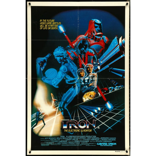TRON 1982 Original Theatrical Folded Australian Movie Poster 26 3/4" x 40 1/4"
