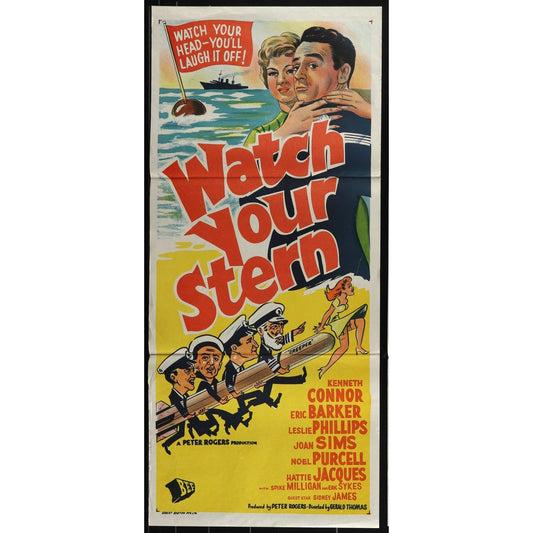 Watch Your Stern (1960) Original Australian Daybill Movie Poster
