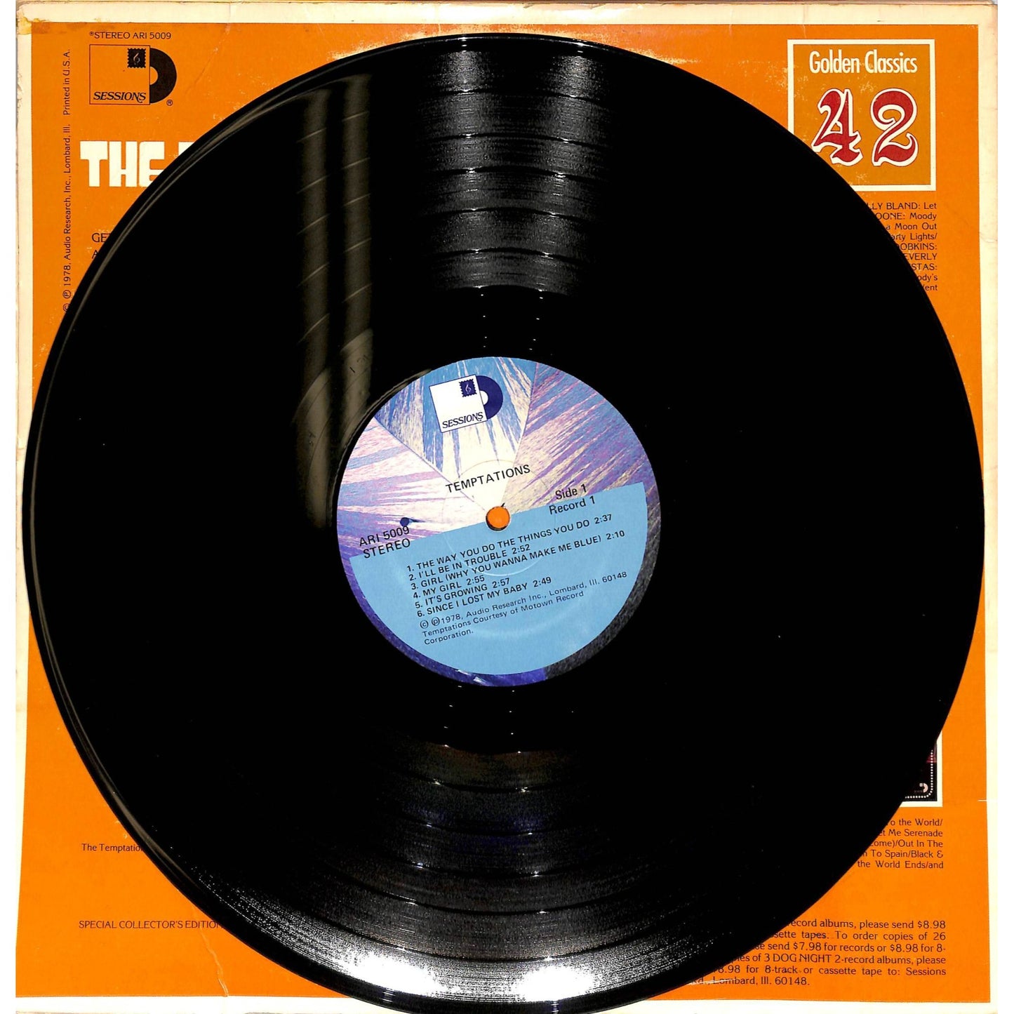 The Temptations Self-Titled 3LP Vinyl Record ARI 5009
