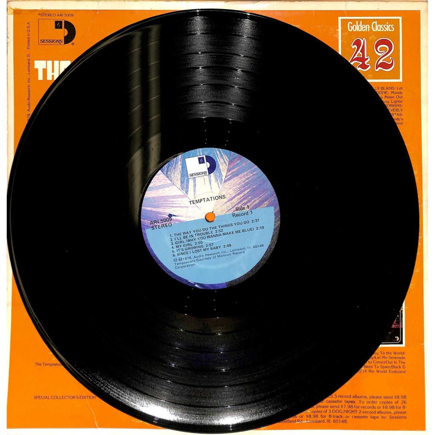 The Temptations Self-Titled 3LP Vinyl Record ARI 5009