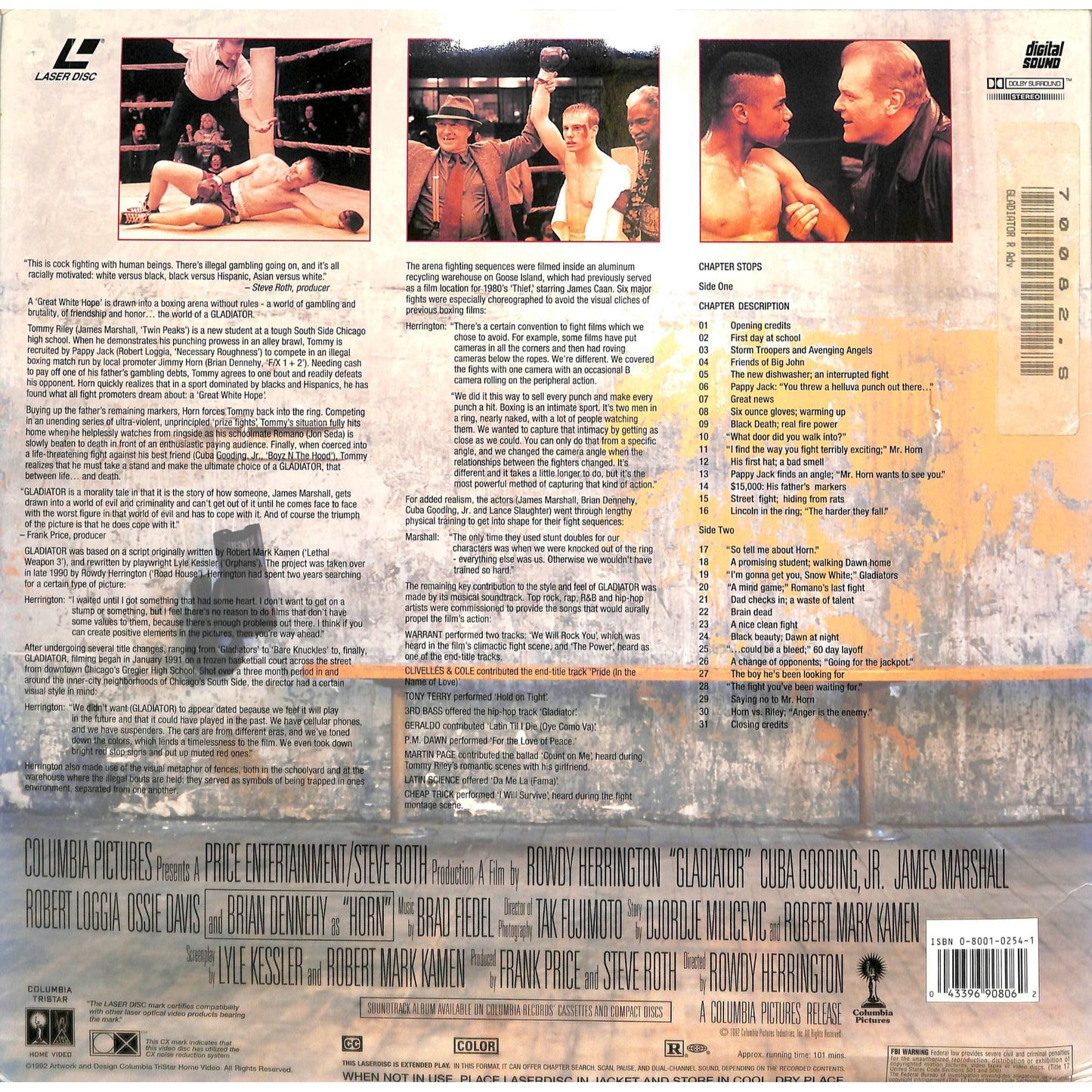 Gladiator (1992) Laserdisc