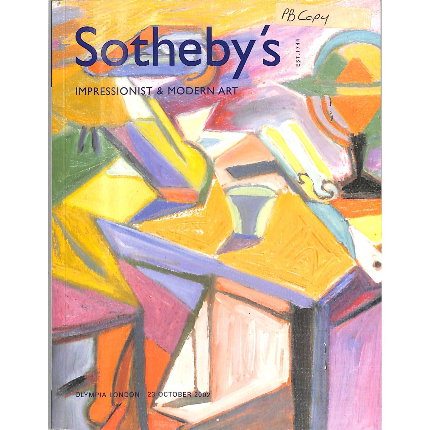 Sotheby's Impressionist and Modern Art Auction Catalog October 23, 2002
