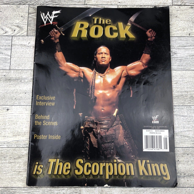 WWF Magazine: The Rock is The Scorpion King Special with Poster June 19, 2002