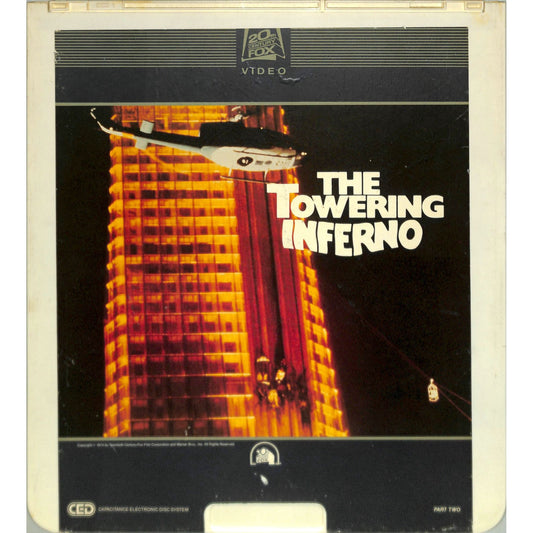 The Towering Inferno (1974) Vintage CED Double Videodisc TESTED WORKING